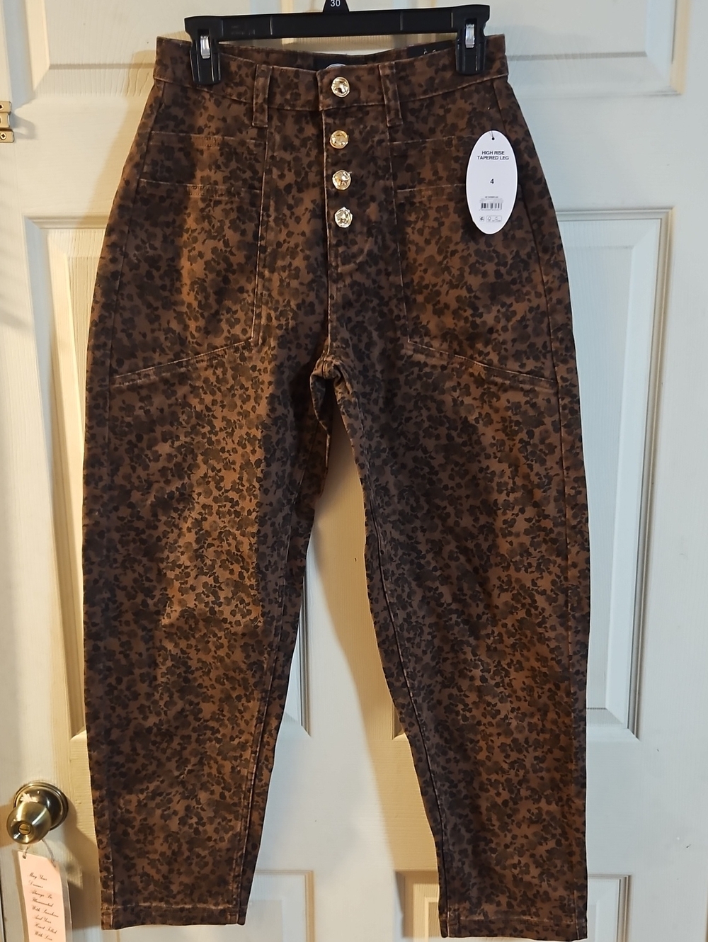 Scoop High Rise Tapered Leg Pants: Small Rose Hot Chocolate: New With Tags: SZ 4